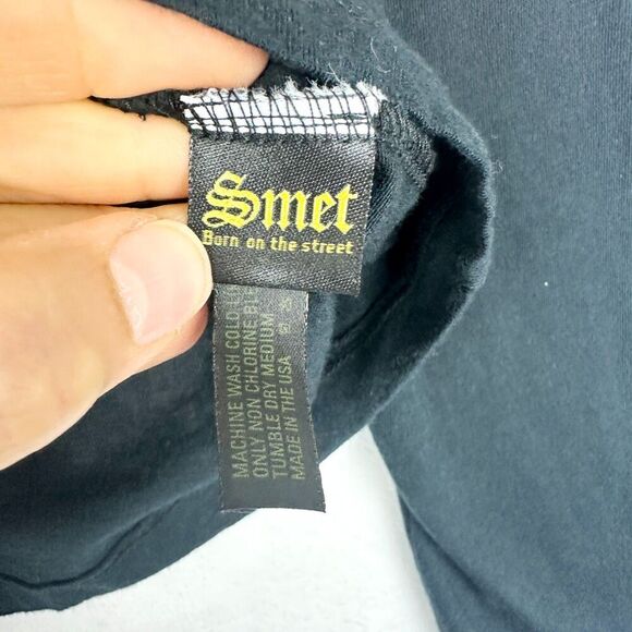 Smet By Christian Audigier Born On The Street Vintage Y2K Tee Shirt Size Large - Picture 9 of 9